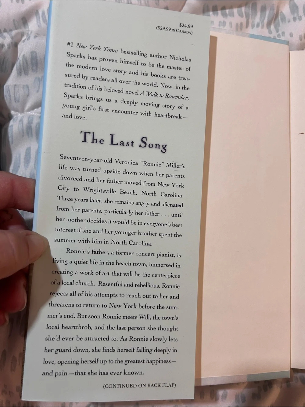 The Last Song - Nicholas Sparks Hardcover